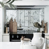Classic Silver Antique Mirror Splashback