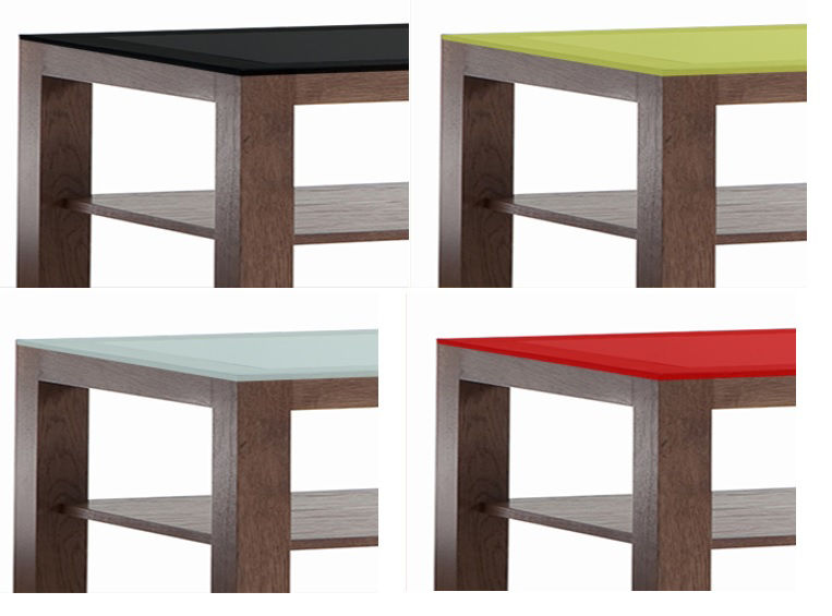 Coloured glass furniture protectors